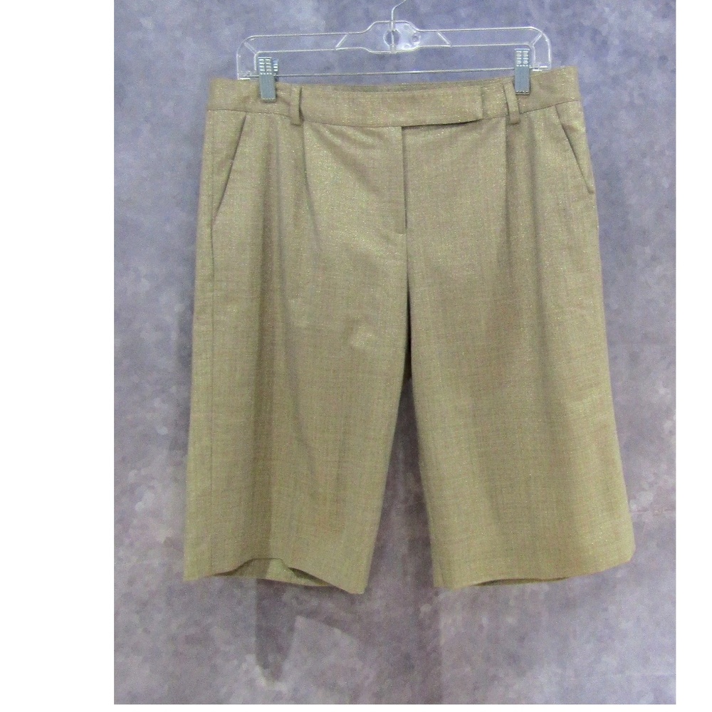 Antonio Melani Gold Sparkle Dress Shorts Size 10